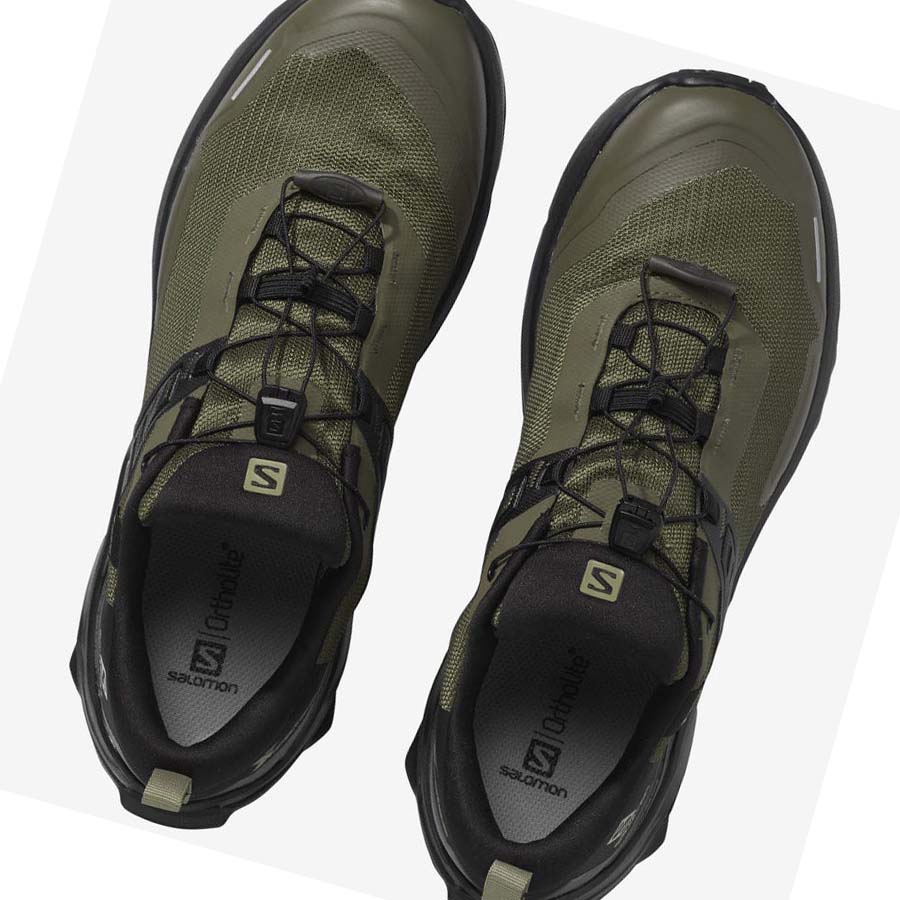 Tenis Senderismo Salomon X RAISE GORE-TEX Hombre Negros Verde Oliva | MX 3602SGL